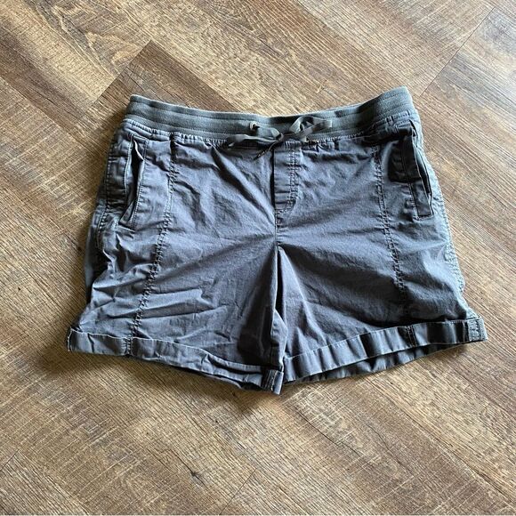 Eddie Bauer Shorts Pull On Grey 12 Cotton Athleisure - Picture 4 of 15